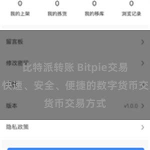 比特派转账 Bitpie交易平台：快速、安全、便捷的数字货币交易方式