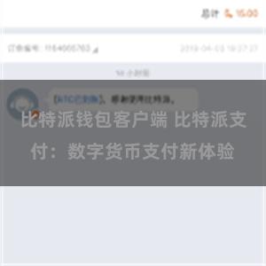 比特派钱包客户端 比特派支付：数字货币支付新体验