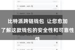 比特派跨链钱包  让您愈加了解这款钱包的安全性和可靠性